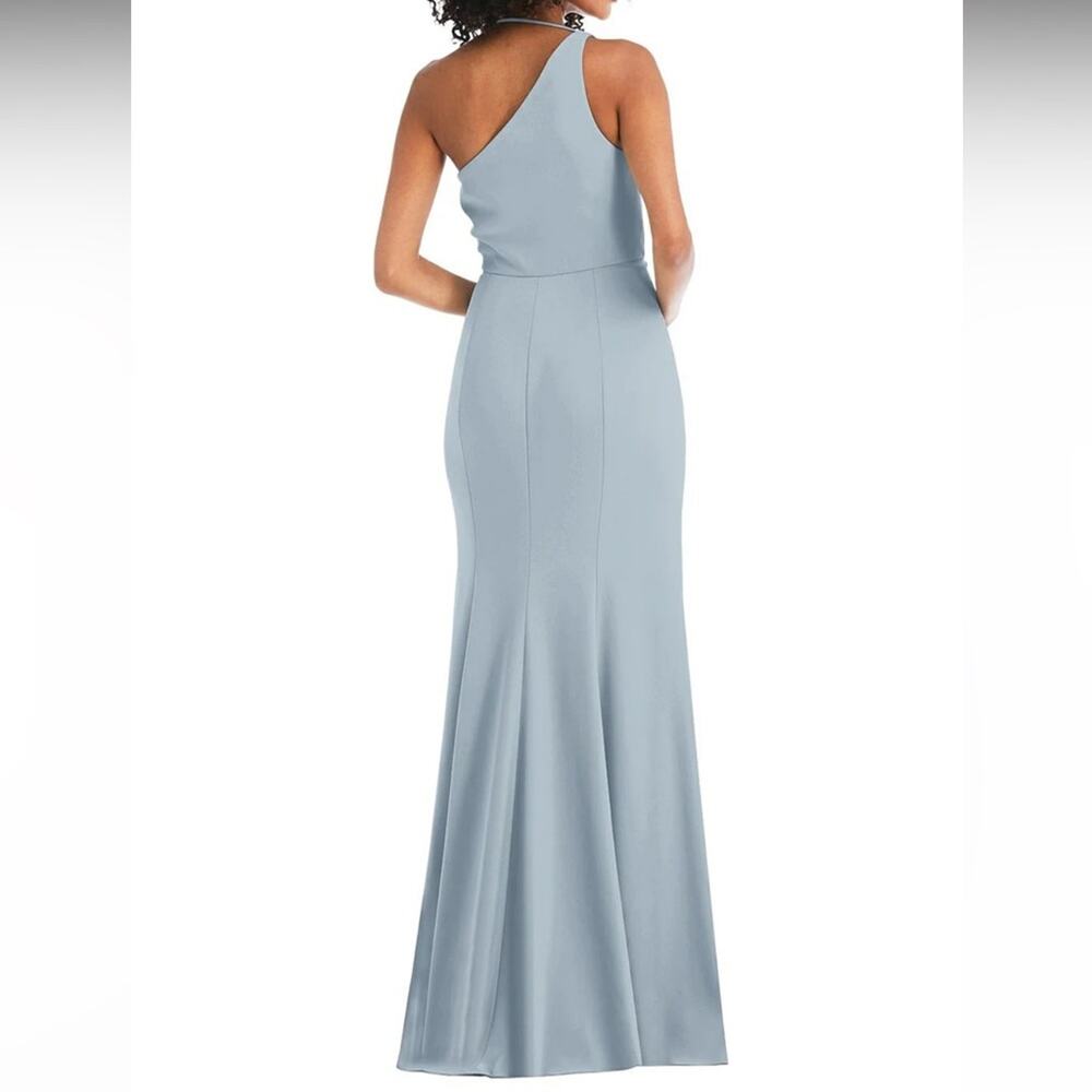 After Six One-Shoulder Draped Cowl-Neck Maxi Formal Dress - Picture 2 of 7